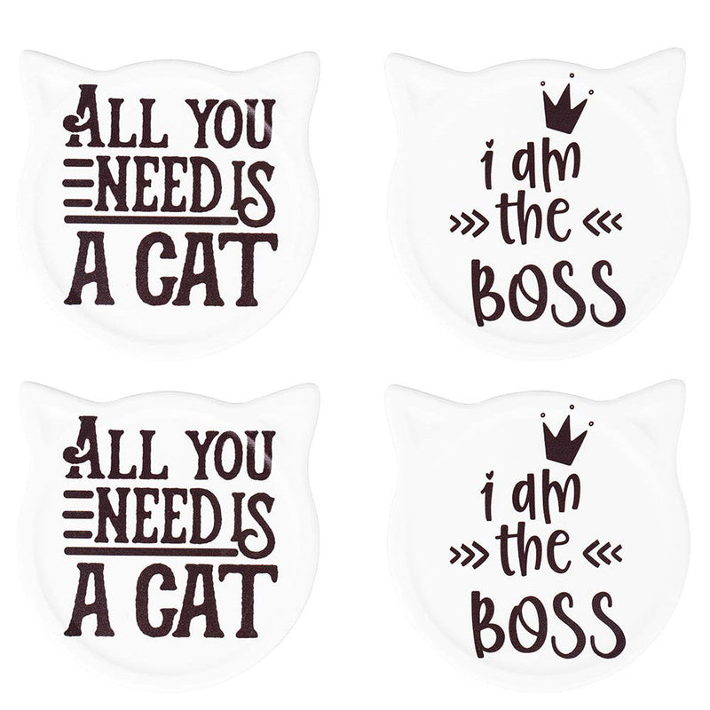 Set 4 Sottobicchieri 10x10x1 cm  in Ceramica VdE Tivoli 1996 Cat