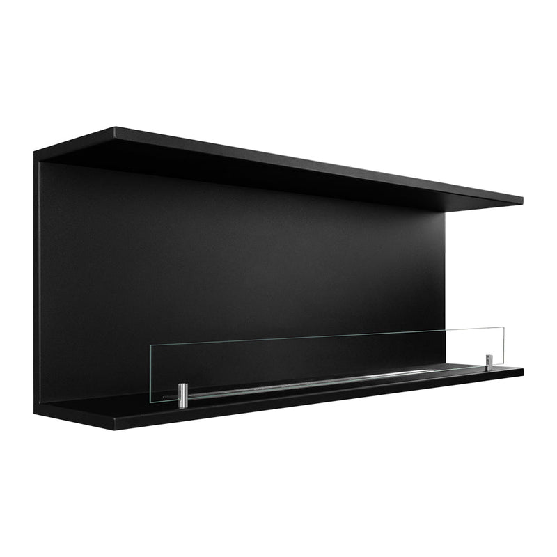 Camino a Bioetanolo da Incasso ad angolo 120x24,5x50 cm Trevi 120 Nero 