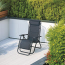 Sedia Gran RelaxImbottita Reclinabile E Richiudibile 65x90x110 cm in Acciaio PVC e Poliestere Blu Rio Plus      