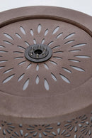 Fontana con Led Ø25x23 cm in Metallo Miki Marrone