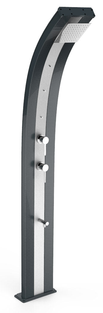 acquista Doccia Solare da Giardino 40L Miscelatore Nebulizzatore e Lavapiedi Arkema Dada Grigio Antracite Inox