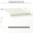 Tenda da Sole Avvolgibile a Parete 295x245 cm in Alluminio e Poliestere Bianco