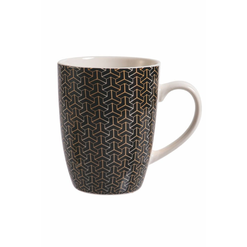 Set 6 Tazzine da Caffè Ø6x7 cm in Bone China VdE Tivoli 1996 Geometric