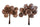 Set mit 24 Picks mit Mini-Tannenzapfen H15 cm Weiß