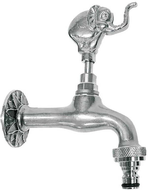 online Wasserhahn aus verchromtem Messing für Gartenbrunnen mit Morelli Elefante Schnellkupplung