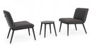 Set Tavolino e 2 Sedie da Giardino con Cuscini Isabela Antracite