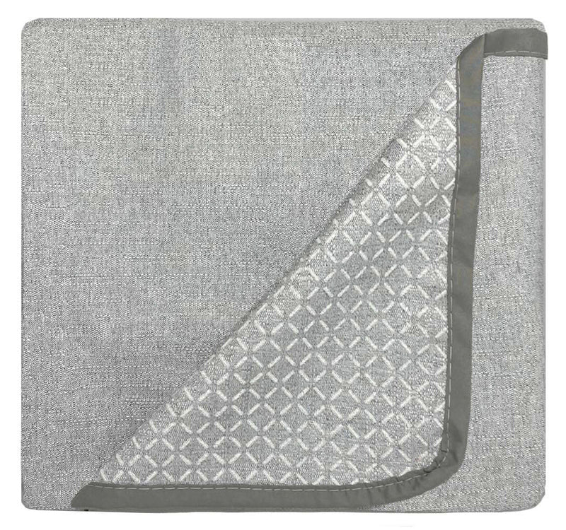 Copridivano in Poliestere con Penisola Destra Grigio Varie Misure