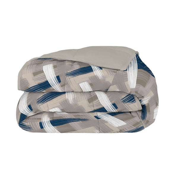 online Winter Quilt 1 and a Half Gedruckt in Mikrofaser 300gr Double Face Pinselstriche