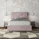 Letto 1 Piazza E Mezzo Imbottito in Microfibra Appia Large Glicine Varie Misure