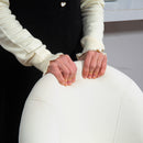 Set da 2 Sgabelli da Bar con Schienale 48,5x56x92 cm in Velluto Bianco Crema   