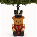 Base Albero Orsetto Schiaccianoci Natalizio Supporto di Natale con LED 24x44 cm