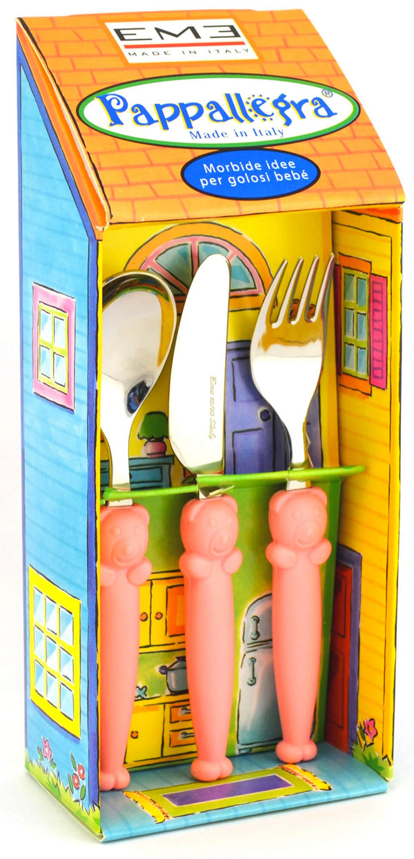 Eme Pappallegra Rosa Besteckset für Kinder aus Stahl online