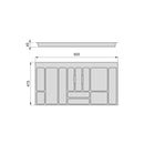 Portaposate Optima Vertex/Concept 500mm (Spalle 16mm) M 1.000 Plastica Bianca Tecnoplastica Emuca