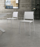 Set 4 Sedie Venus 52,5x55x81 cm in Polipropilene Bianco       