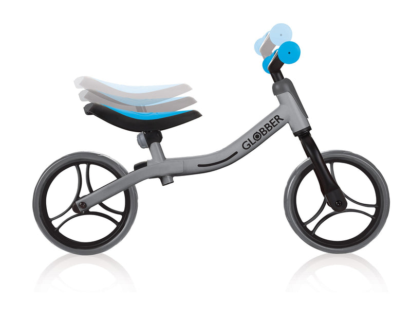 Bicicletta Pedagogica per Bambini 10" Senza Pedali Globber Go Bike Grigio e Blu