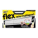 Rete Impermeabile Portatile per Beach Volley 3x2,25m con Pali Telescopici Nero/Giallo