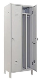 Armadio Spogliatoio Sporco Pulito in Metallo 2 Posti Tetto Piano Fadi