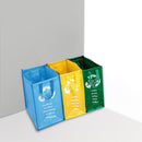 Set 3 Borse Colorate per la Differenziata Autoportanti per Armadio