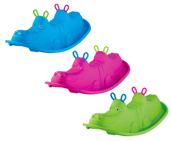 Dondolo 3 Posti 103,5x45,5x34,5 cm in Plastica Blu o Rosa o Verde acquista