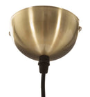Lampadario Glamy 50x30x100 cm in Ferro e Vetro Bianco e Oro