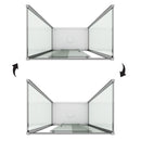 Box Doccia 3 Lati 1 Anta Scorrevole In Cristallo Opaco 6mm H185 Fosterberg Kolding Trio Varie Misure