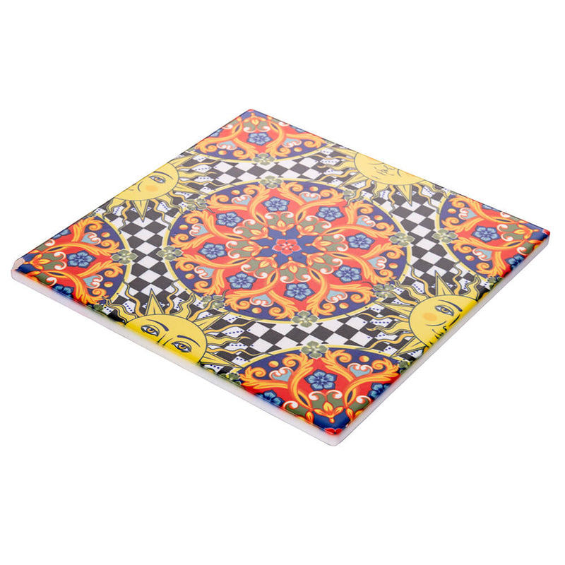 Sottopentola Quadrato Ø16 cm in Ceramica VdE Tivoli 1996 Italian Beauty