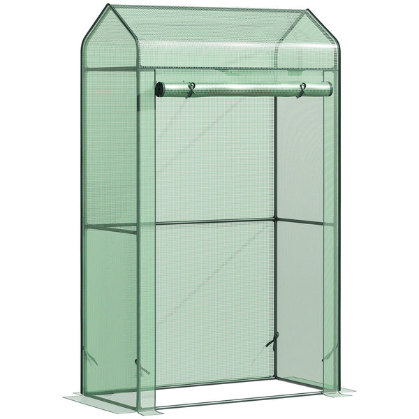 Vertikales Balkongewächshaus 100 x 51 x 170 cm aus grünem Polyethylen online