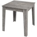 Tavolo da Pranzo Quadrato per 4 Persone 80x80x75 cm in Truciolato Grigio Effetto Legno      