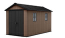 Casetta Box da Giardino 230x413x246 cm Newton Plus 7513/1375 Doppia Opzione Montaggio in Resina Evotech+ Marrone      