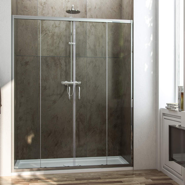Duschwandtür 2 Schiebetüren aus opakem Kristall 6 mm H185 Fosterberg Kolding Verschiedene Größen acquista