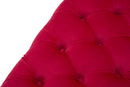 Puff Chantal Bordeaux 149,5x40,5x43 cm Velluto Sintetico e MDF e Spugna Bordeaux