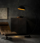 Lampada da Terra 117x36xH183 cm Paralume in Metallo Lucia Paralume nero opaco/oro