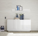 Madia Design Moderno 3 Ante Jupiter 182x44x90 cm Bianco laccato lucido