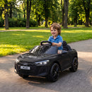 Macchina Elettrica per Bambini 12 V Audi A5L 101x55x43 cm con Telecomando Batteria al Litio e 2 Motori in PP Nero      