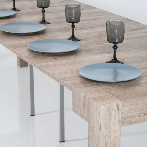 online Ausziehbare Konsole aus Holz H76,6x46x90 / 306cm Itamoby Classic Dark Oak Look