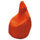 Bequemer Sitzsack aus orangefarbenem Fadi-Nylon
