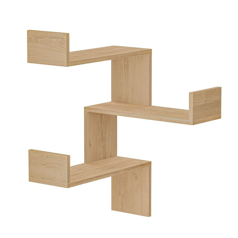 Libreria Angolare 90x22x60 cm in MDF Luksa Rovere