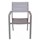 Poltrona Cervia Impilabile 58x58x89 h cm in Alluminio Taupe