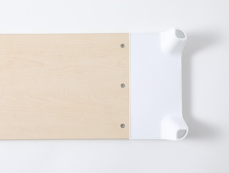 Supporto Monitor da Scrivania 56x20x5,7 cm con Base di Ricarica Wireless in MDF e Plastica Bianco