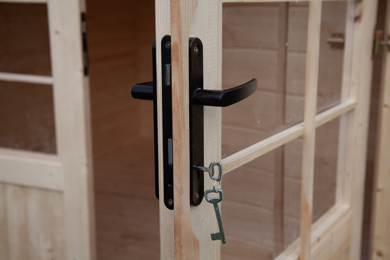 Casetta da Giardino Porta Doppia 246x300 cm in Legno Viola