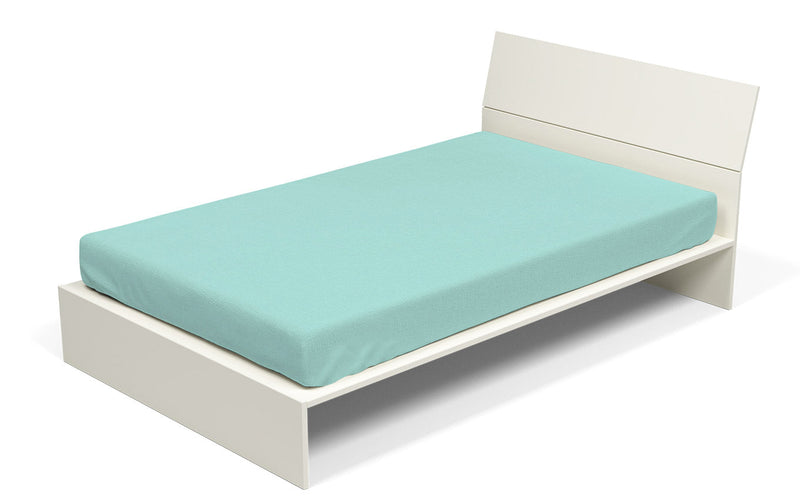 Lenzuolo Sotto con Angoli ed Elastico Tinta Unita Verde Acqua