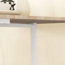 Tavolo Pieghevole Industriale 120x80x73 cm a 2 Ribalte con Rotelle in Truciolato e Acciaio Rovere      