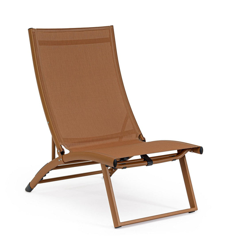 Set 2 Poltrone da Giardino 53x166,5x90 cm in Alluminio Taylor Pecan
