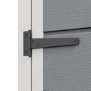 Casetta da Giardino Porta Attrezzi 151x92x193/184 cm con Porta Bloccabile Finestra e Presa d'Aria Grigio