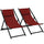 Set mit 2 klappbaren Liegestühlen aus Aluminium 96,35 x 58 x 91,5 cm Rex Red
