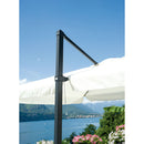 Ombrellone Palo Laterale da Giardino in Alluminio 3x2m con Manovella Vorghini Crank Antracite e Ecr