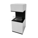 Camino a Bioetanolo da Pavimento 38x38x100 cm Oslo in acciaio Bianco  