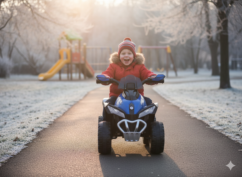 Mini Quad Elettrico per Bambini 6V Kid Go Deluxe Blu