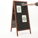 Lavagna a Cavalletto Magnetica 59x119 cm Cornice in Legno di Faggio Dark Wood