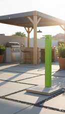 Fontana da Giardino con Rubinetto e Base in Cemento Belfer 42/QBM Verde Acido